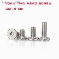 5-50pcs CM M1.6 M2 M2.5 M3 M4 M5 M6 M8 304 A2 Stainless Steel Torx Six-Lobe Ultra Thin Flat Wafer Head Screw Bolt Length 2-50mm