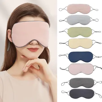 Unique Bargains Soft Silk Travel Eyes Pad Sleeping Eye Shade Cover  Blindfold Eye Masks Black 1Pc