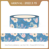 NEW 10pcsLot Decorative Foil Floral Conslations Blue Flower Spring Washi Tapes PLANNER Adhesive ing Tape Cute Stationery