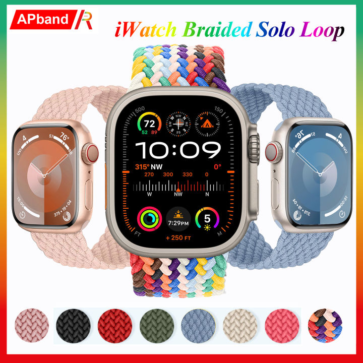 Braided Nylon Band for Apple Watch series 8/7/6/5/4/3/2/1/SE Ultra 49mm  38-45mm