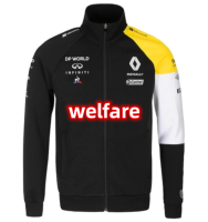 เสื้อแจ๊คเก็ตแขนยาวชุดแข่งรถ F1 Renault สวัสดิการฤดูใบไม้ร่วงและฤดูหนาวแจ็คเก็ตสเวตเตอร์อบอุ่น