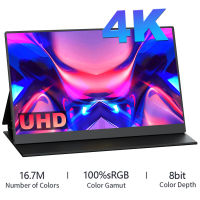 15.6นิ้ว4K Eye Protection IPS จอภาพสำหรับเล่นเกมแบบพกพา HDMI Type C หน้าจอแสดงผลสำหรับ X Switch ศัพท์แล็ปท็อป PS5 4