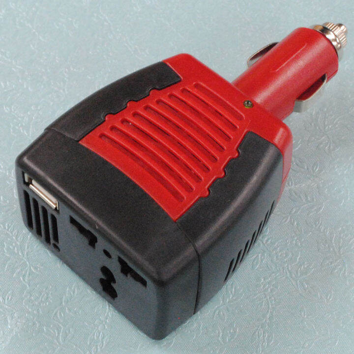 Power Car Inverter 75w 220v Ac Eu Plug With Usb Charger 21a Dilengkapi Dengan Port Ac Dengan 6163