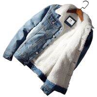 ขายส่ง Plus ขนาด6XL อินเทรนด์ Warm Fleece หนา Denim แจ็คเก็ต2022ฤดูหนาวแฟชั่น Mens Jean Jacket Coat Outwear ชาย Cowboy