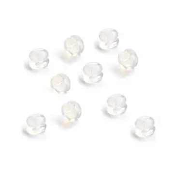 Soft Plastic Earring Backs Clear (10-Pcs)