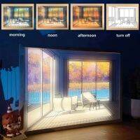 Adjustable Luminous LED Art Painting Bedside Atmosphere Desk Lamp Japan Anime Style Sunshine Drawing Wooden Photo Home Decor