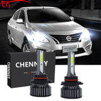 ชุดหลอดไฟหน้า LED สีขาว6000K 2ชิ้นสำหรับ Nissan อัลเมร่า N17 2012ถึง2020