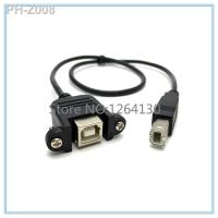 0.5M USB B Male to Female M/F Extension Cable Screw Lock Panel Mount for Printer