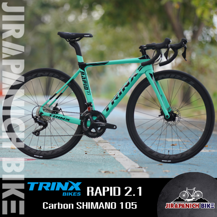 จักรยานเสือหมอบ-trinx-รุ่น-rapid-2-1-ตัวถังคาร์บอน-ชุดเกียร์-shimano-105-ระบบดิสเบรคน้ำมัน