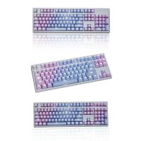 Mechanical Keyboard Key Caps 87 104 108 Replaceable PBT Keycaps Transparent Lettering Keys Double Shot Injection Backli KeyCaps