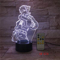 LOL ตัวอักษร House Decor ezreal 3D GLOW DISCO ตารางโคมไฟ7สีเปลี่ยน Night Light childs ห้องนอน Gift