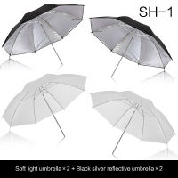 Photo Studio Umbrella Set 33  84 cm White Soft Light Umbrella + Dual-use Reflective Umbrella 4 Pieces Photography Accessories