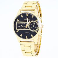 【July】 Factory direct sales Explosive foreign trade business casual fashion steel belt quartz watch simple dial mens