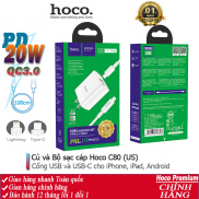 Củ sạc nhanh và Bộ sạc nhanh Hoco C80 C80A dòng PD 20W, QC3.0