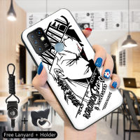 เคสมือถือเคสโทรศัพท์เคส  Infinix  Infinix Hot 10 Hot10 (แหวนนิ้วมือ + Lanyard) การ์ตูนอะนิเมะOne Piece Luffy Zoroเคสโทรศัพท์สำหรับเด็กผู้ชาย Soft TPU ซิลิโคนกันกระแทกฝาหลัง