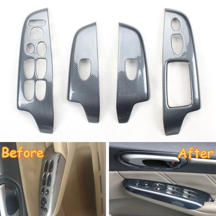 for-honda-civic-2006-2011-door-window-lift-panel-carbon-fiber-door-window-switch-cover-trim-rhd