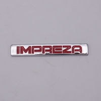 โลโก้ IMPREZA โลโก้ป้าย แผ่นโลโก้ ป้ายติดรถ สีโครเมี่ยม อักษรแดง