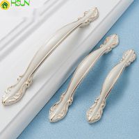 European-style aluminum alloy ivory cabinet door handle cabinet hardware handle drawer hardware accessories simple handle Door Hardware Locks