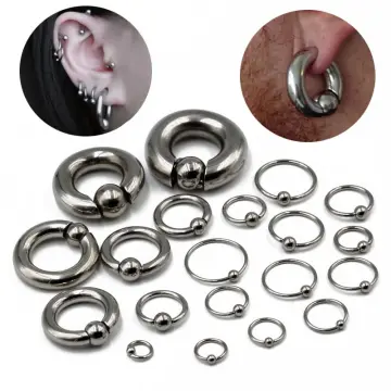 Captive bead ring hot sale ear lobe