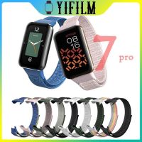 ☼☜❖ สายไนลอนสำหรับ Xiaomi Band 7 Pro WatchBand ปรับ Soft Solo Loop สร้อยข้อมือ MIband 7pro สายรัดข้อมือ MI 7pro เข็มขัดระบายอากาศ