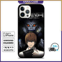 Death Note Phone Case for iPhone 14 Pro Max / iPhone 13 Pro Max / iPhone 12 Pro Max / XS Max / Samsung Galaxy Note 10 Plus / S22 Ultra / S21 Plus Anti-fall Protective Case Cover