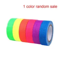 【Booming】 AUGIENB mall เทปผ้าเรืองแสงปฏิกิริยาสีดำ GlowDark Neon Gaffer Tape Liminous Tape Home Bar Decoror