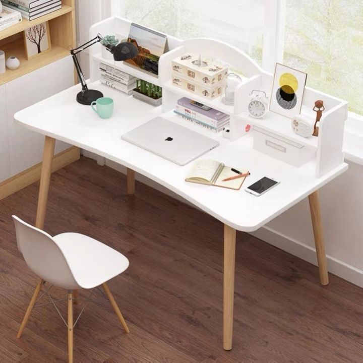 โต๊ะทำงาน-มีชั้นวางของ-จัดเก็บได้มาก-โต๊ะทำงานมินิมอล-รูปทรงทันสมัย-มี-2-สีให้เลือก