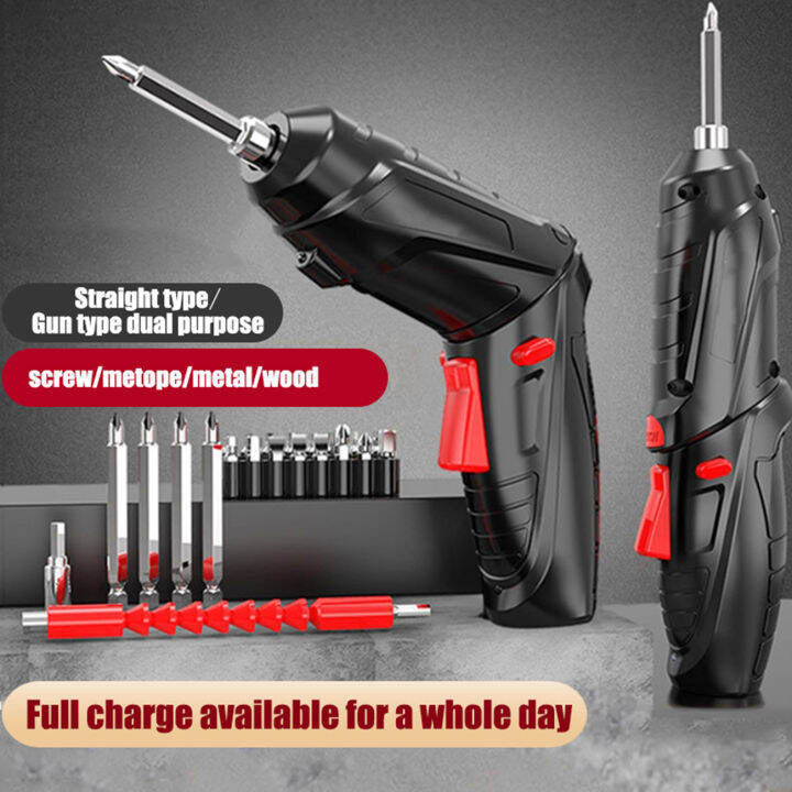 Electric Screwdriver Set Foldable Liion Cordless Screwdriver Tool Kit Multifunctional LED
