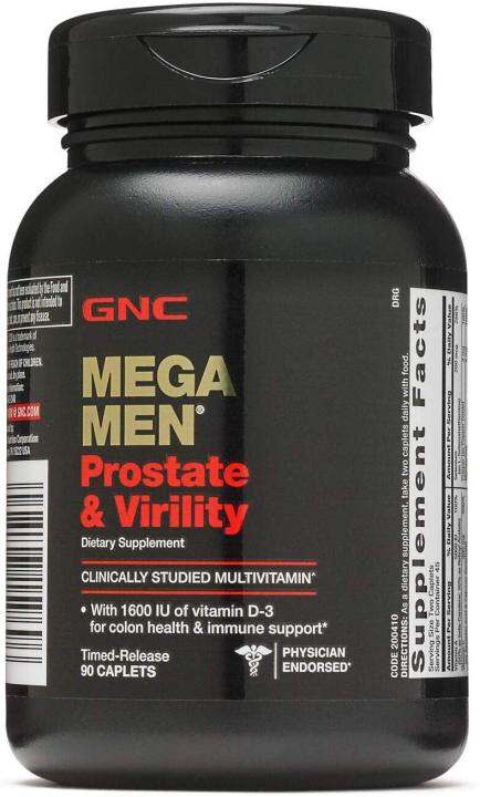 Gnc Mega Men Prostate And Virility 90 Caplets Supports Sexual Health