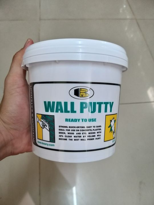 bosny-wall-putty-สีโป๊-สีทาพื้นปูน-โป้วไม้-โป้วปูน-สีโป้ว-ยาแนว-ปิดรอยร้าว-เคมีโป้ว-รองพื้นปูน-รองพื้นไม้-ซ่อมกำแพง-ขนาด-1-5kg