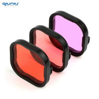 Qiuniu 3-pack filter kit red magenta snorkel color filter for GoPro Hero 8 9 10 11 12 black housing case Go Pro accessories