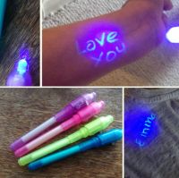 5PCS Luminous Light Pen Magic Marker 2 In 1 UV Black Light Combo Drawing Invisible Ink Spy Pen Learning Education Toys For Child