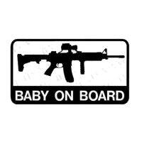 【SALE】 nohowalo1974 Baby On Board AR-15รถทหารขนาด13.3ซม. * 7.5ซม. C5-1750สติกเกอร์รถท้ายรถ