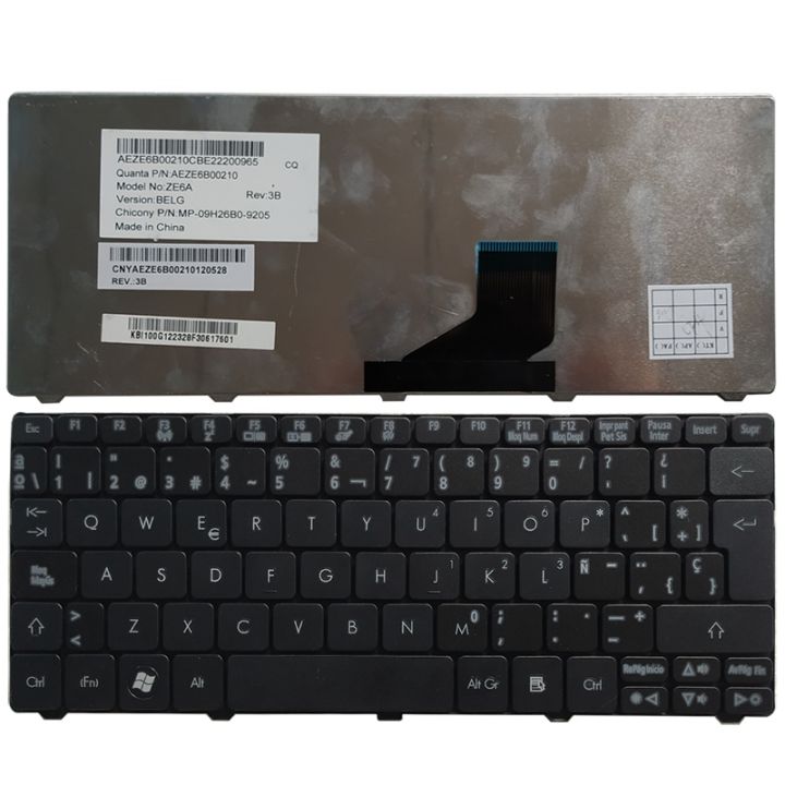 spanish-keyboard-for-acer-aspire-one-d255-d255e-522-d257-aod257-d260-d270-aod260-ao521-ao532-ao533-532-532h-521-533-sp-black