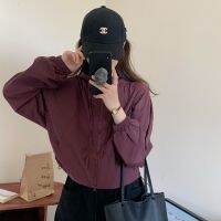 เสื้อกันแดดแบบใหม่ฤดูใบไม้ร่วงเสื้อโค้ทแบบบางแบบสั้นสำหรับผู้หญิงเสื้อสำหรับคนตัวเล็กเสื้อผ้ากันแดดแฟชั่นบางเบาระบายอากาศได้ดีแมทช์ลุคง่ายอินเทรนด์