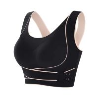 Sports Bra Cross-front Buckle Beauty Back Wireless Sports Bra Gathered Anti-sagging Womens Adjustable Bra Gym Yoga Underwear