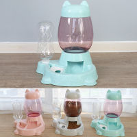 2 IN 1 Cat Water And Food Feeder Dispenser Automatic Dog Cats Drinking Bottles Feeding Bowl Dispensers Supplies 2.2L