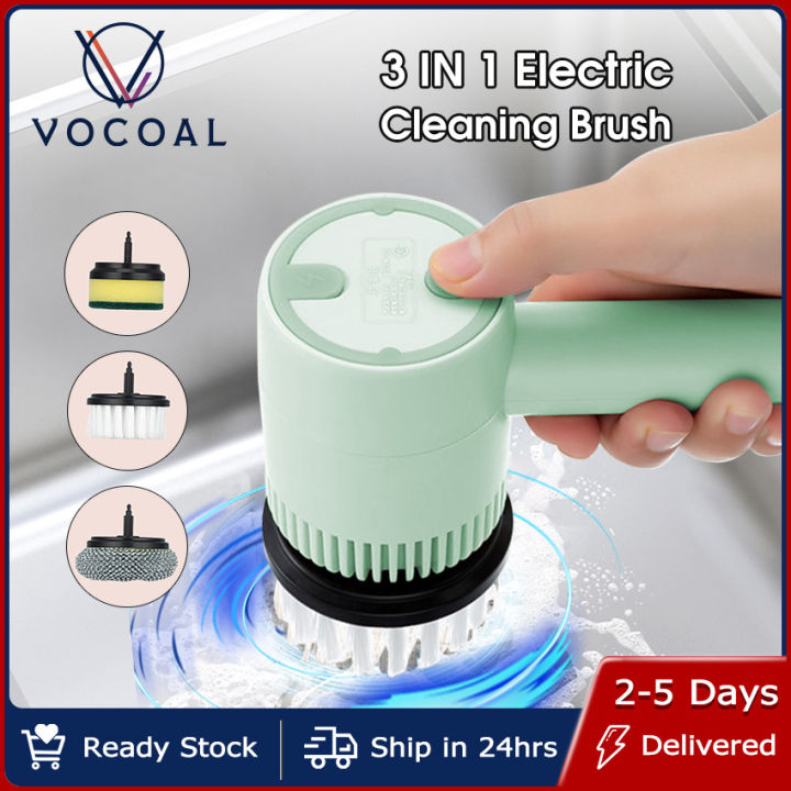 3 In 1 Electric Cleaning Brush Handhled Wireless Bathroom Kitchen