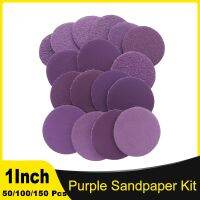 1 Inch Purple Sandpaper Kit 50/100/150 Pcs 60-10000 Grit Hook Loop Professional Aluminum Oxide Sand Paper for Car Wood Metal