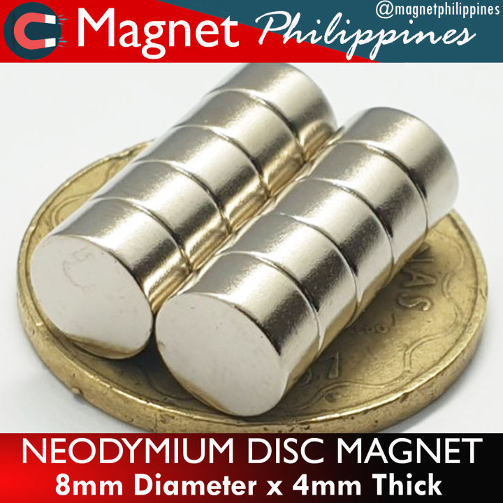 4mm x 4mm Cylinders - Magnetic Jewelry Clasps - Silver - Neodymium Magnet