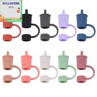 BULLOCKNE ถ้วยป้องกันการสาดอุปกรณ์เสริมหลอดซิลิโคนฝาปิดกันฝุ่นสำหรับดื่มแบบไม่ให้อากาศหลอดดูดน้ำใช้ใหม่ได้น่ารักอุปกรณ์เสริมถ้วย