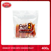 [MANOON] PET8 Sasami Jerky สันในไก่ห่อแท่งเกลียแบบนิ่ม 5 นิ้ว 400g (JJA44)