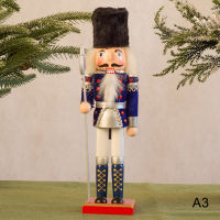 Olliles 30cm Nutcracker หุ่นทหารสร้างสรรค์ตุ๊กตาไม้จี้ VINTAGE handcraft