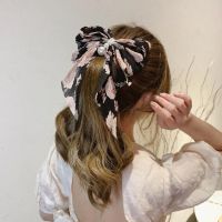 【cw】 and summer big bow floral hairpin back head Korean net red headdress hair accessories top clip springTH