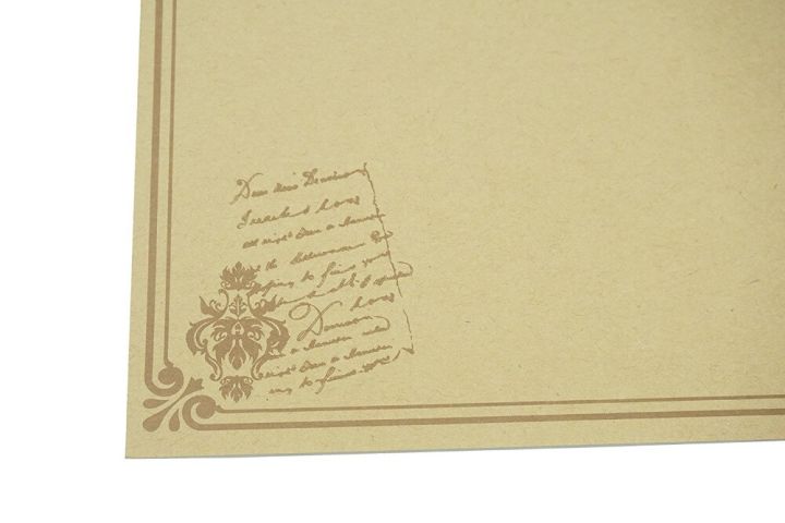 hgestore-จดหมายกล่องใส่เครืองเขียนสไตล์วินเทจตัวอักษรกระดาษเขียน