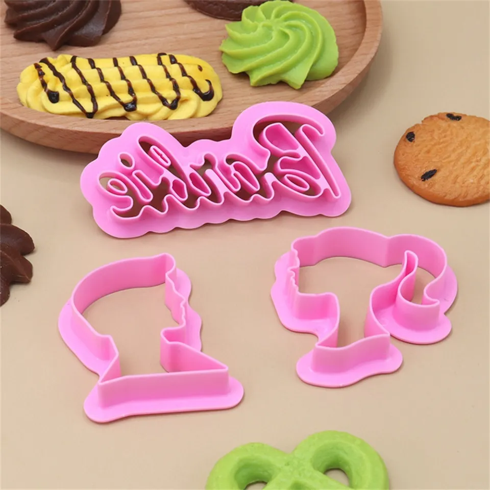 Barbie Princesa Biscuit Mold Set, Fondant, Ferramenta De Moldagem De Bolo,  Cortador De Biscoitos, Bandeja, DIY Ferramentas De Cozimento Para Bolo -  AliExpress