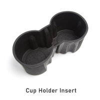 For Tesla Model 3Y 2021 Rubber Cup Holder Insert Cupholder Liner TPE Tray Organizer- Black