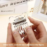 เครื่องมืออุปกรณ์เสริมดนตรีนิ้วหัวแม่มือ8คีย์ทำจากไม้เปียโน Kalimba Thumb มินิสวยงามใช้เล่นเปียโนมินิมิวสิคคอลเป็นของขวัญปีใหม่