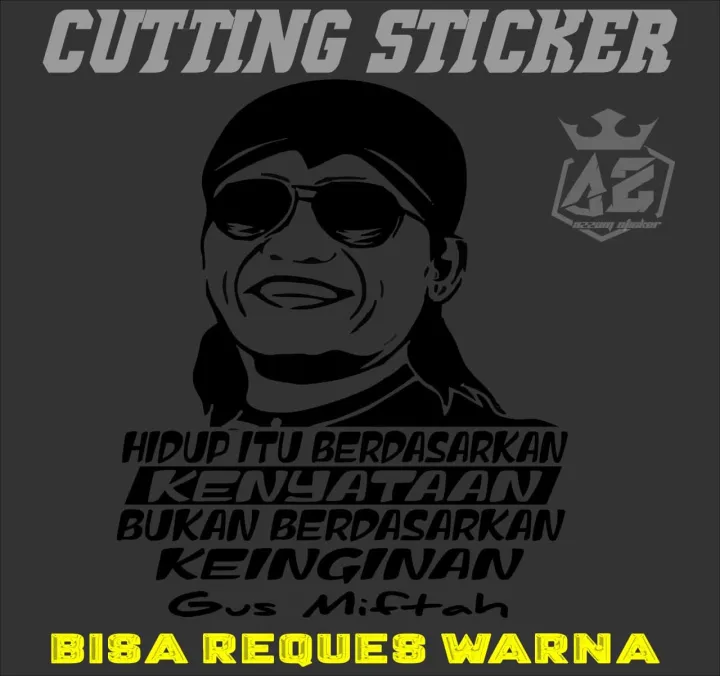 Sticker Skotlet Stiker Kaca Gus Miftah Kaca Body Mobil Truck Pick Up