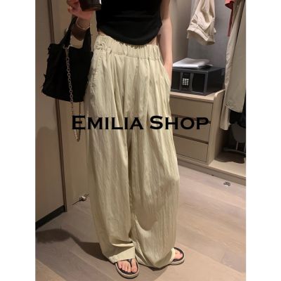 [ส่งของ]EMILIA SHOP กางเกงขายาว กางเกงเอวสูง ผู้หญิงสไตล์เกาหลี เสื้อผ้าแฟชั่นผู้หญิง 2023 ใหม่ A29L02K 0613